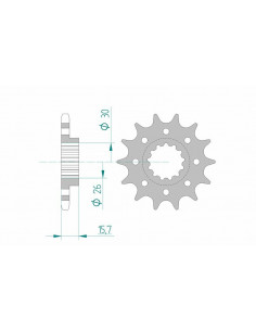 Pignon AFAM acier standard 20605 - 525