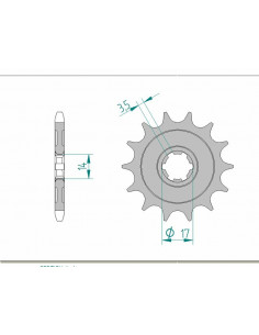 Pignon AFAM acier standard 24203 - 428