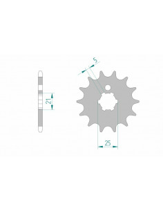 Pignon AFAM acier standard 24300 - 520