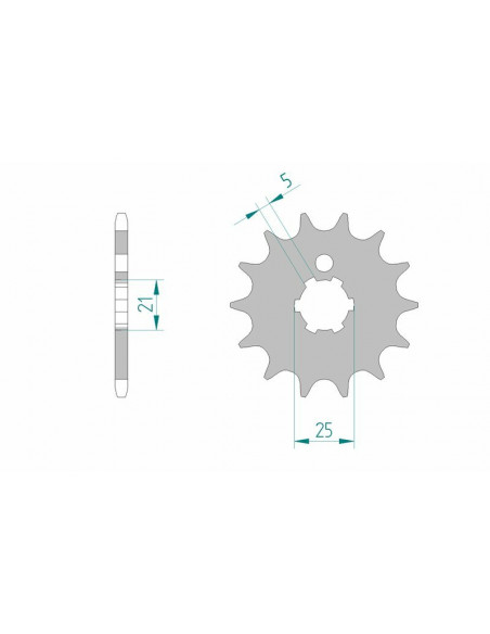 Pignon AFAM acier standard 24300 - 520