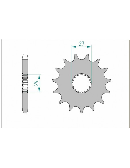Pignon AFAM acier standard 22900 - 530