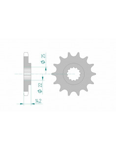 Pignon AFAM acier standard 22601 - 630