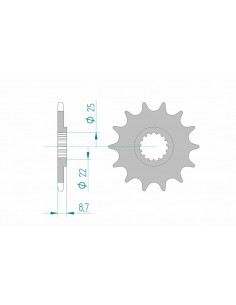 Pignon AFAM acier standard 73301 - 520