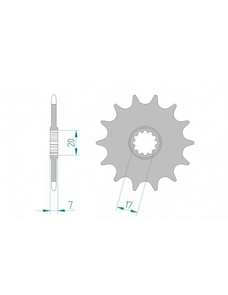 Pignon AFAM acier standard 94107 - 415
