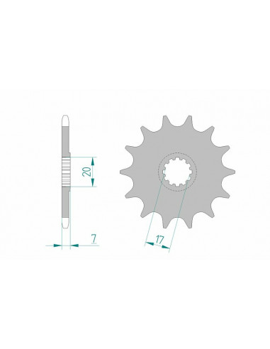 Pignon AFAM acier standard 94109 - 420