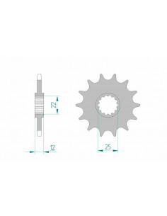 Pignon AFAM acier standard 94313 - 520