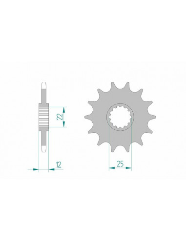 Pignon AFAM acier standard 94313 - 520
