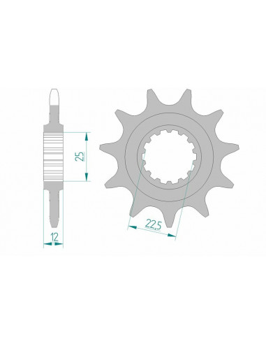Pignon AFAM acier standard 97200 - 520
