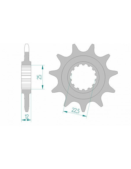 Pignon AFAM acier standard 97200 - 520