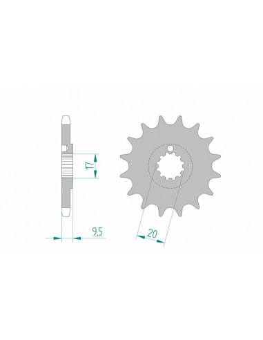 Pignon AFAM acier anti-boue 94202 - 428