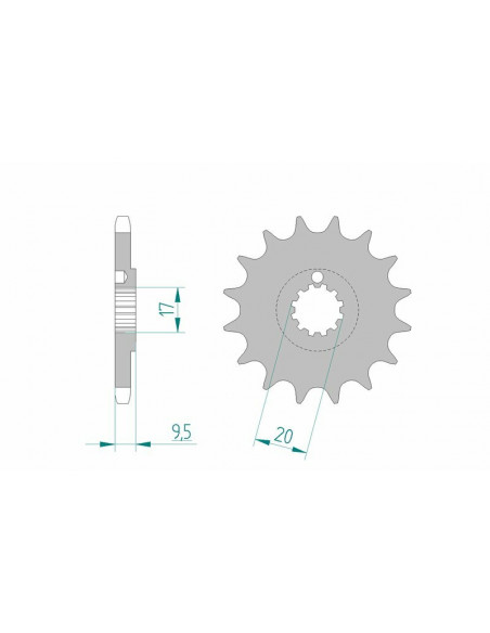 Pignon AFAM acier standard 94202 - 428