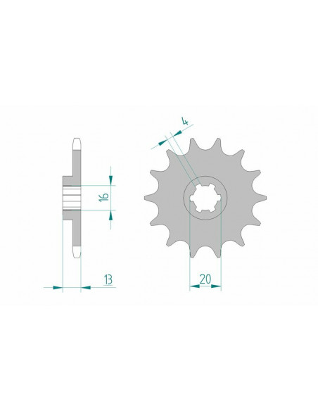Pignon AFAM acier standard 94214 - 520