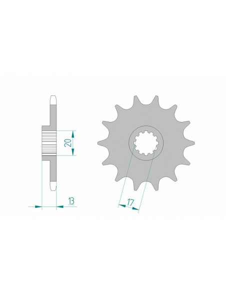 Pignon AFAM acier standard 94215 - 520