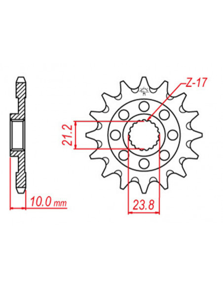 Pignon JT SPROCKETS acier anti-boue 1443 - 520