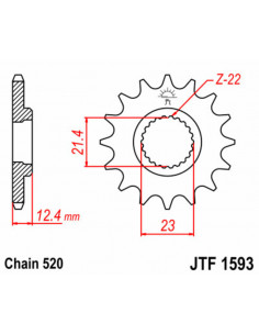 Pignon JT SPROCKETS acier standard 1593 - 520 2