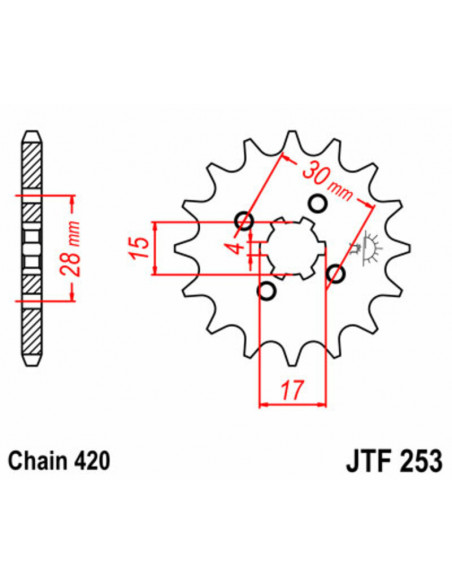 Pignon JT SPROCKETS acier standard 253 - 420