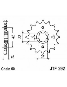 Pignon JT SPROCKETS acier standard 292 - 525 2