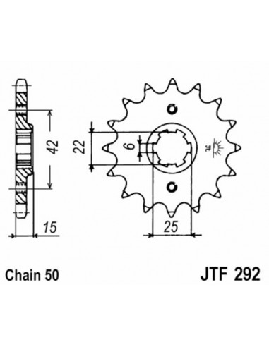 Pignon JT SPROCKETS acier standard 292 - 525