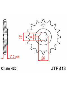 Pignon JT SPROCKETS acier standard 413 - 428 2