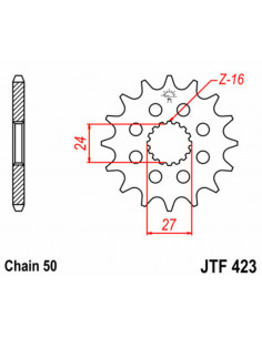 Pignon JT SPROCKETS acier standard 423 - 530 2