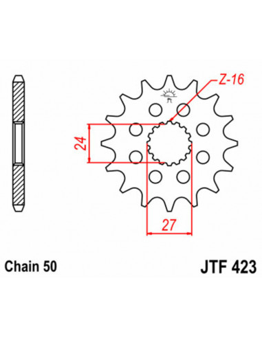 Pignon JT SPROCKETS acier standard 423 - 530