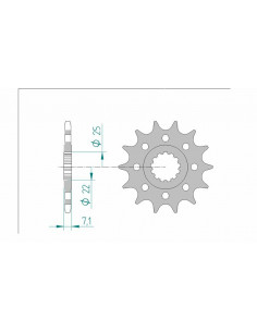Pignon AFAM acier standard 24511 - 520