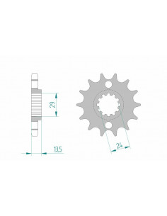 Pignon AFAM acier standard 24801 - 630