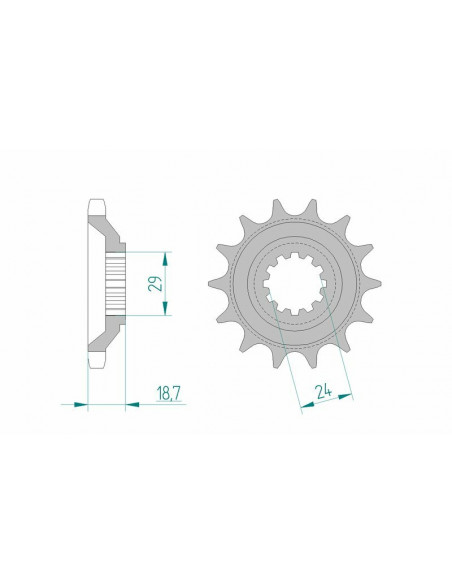 Pignon AFAM acier standard 24805 - 530