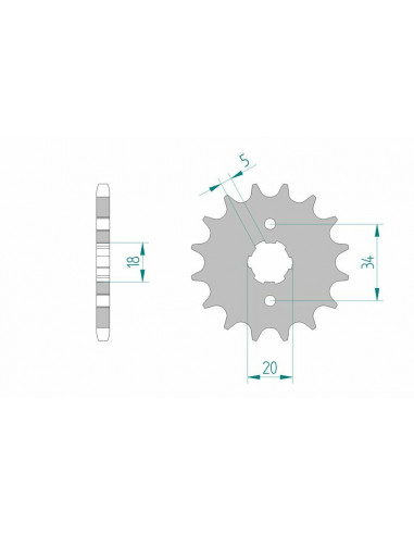 Pignon AFAM acier standard 26200 - 428