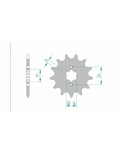 Pignon AFAM acier standard 49102 - 420