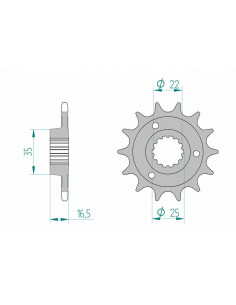 Pignon AFAM acier standard 52613 - 525