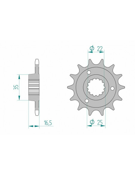 Pignon AFAM acier standard 52613 - 525