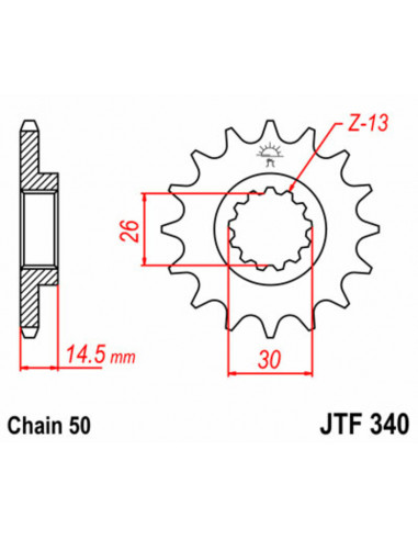 Pignon JT SPROCKETS acier standard 340 - 530