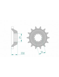 Pignon AFAM acier standard 24806 - 530