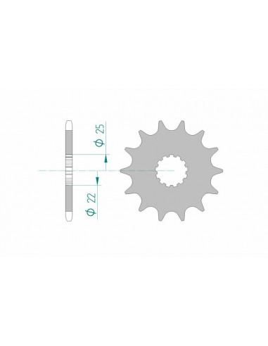 Pignon AFAM acier standard 27500 - 520