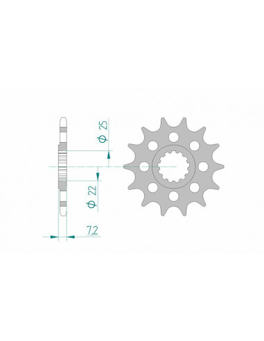 Pignon AFAM acier standard 28404 - 520