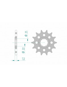 Pignon AFAM acier standard 28404 - 520