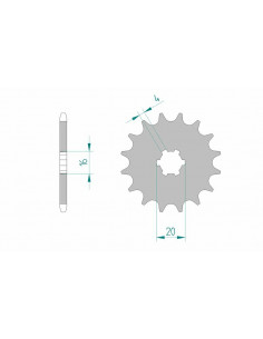 Pignon AFAM acier anti-boue 30100 - 420
