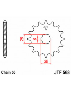 Pignon JT SPROCKETS acier standard 568 - 530 2