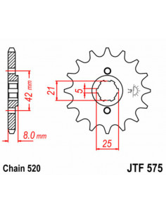 Pignon JT SPROCKETS acier standard 575 - 520 2