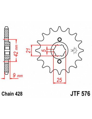 Pignon JT SPROCKETS acier standard 576 - 428