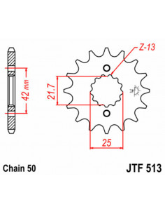 Pignon JT SPROCKETS acier standard 513 - 630 2