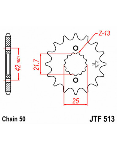 Pignon JT SPROCKETS acier standard 513 - 630