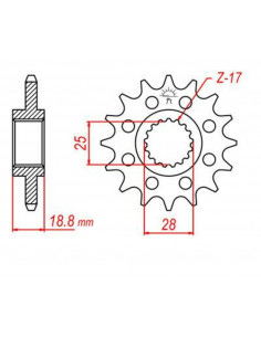 Pignon JT SPROCKETS acier standard 704 - 525 2