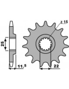 Pignon PBR acier standard 1252 - 520