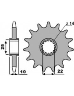 Pignon PBR acier standard 2070 - 520