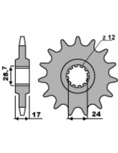 Pignon PBR acier standard 2073 - 525