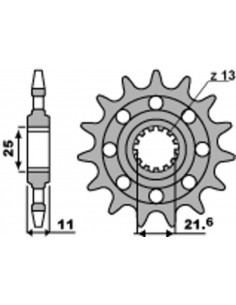 Pignon PBR Racing acier standard 2172 - 520