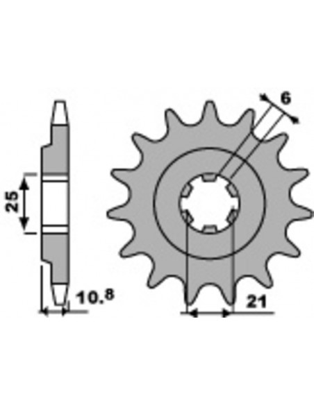 Pignon PBR acier standard 331 - 630