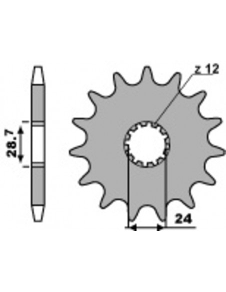Pignon PBR acier standard 526 - 530